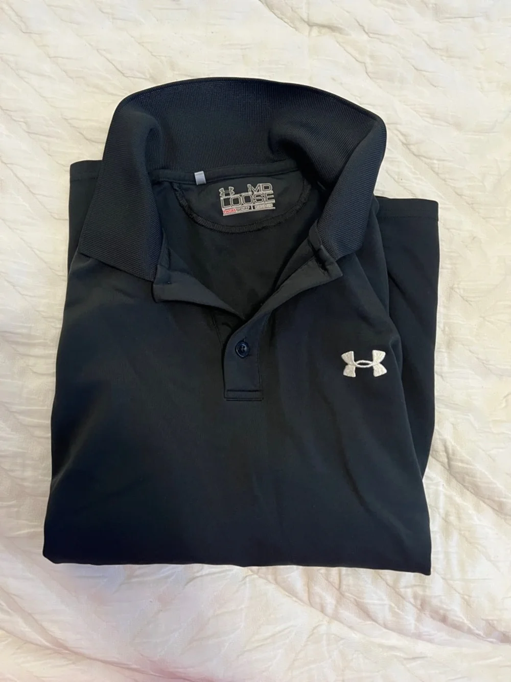 Under Armour Heat Gear Men’s Black Performance Polo - Picture 4 of 4